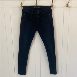 Express Dark Blue Super Soft Legging Mid Rise Jean